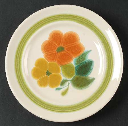 Floral (England, Coupe Shape) Bread & Butter Plate