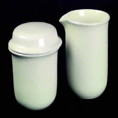 Floral Sculptures Celadon Sugar Bowl & Lid