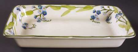 Forget Me Not Rectangular Microwave Baker