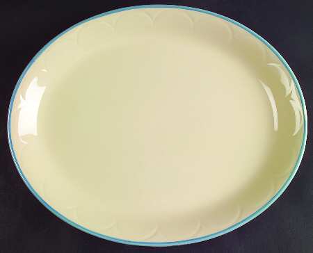 French Floral 13" Oval Serving Platter