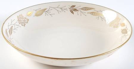 Gold Leaves Coupe Soup Bowl