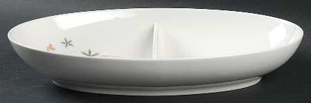 Happy Talk 11" Oval Divided Vegetable Bowl