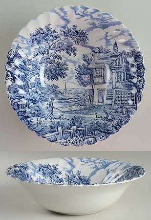 Hunter Blue 9" Round Vegetable Bowl
