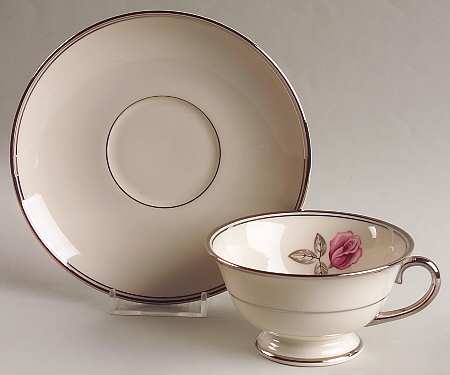 Huntington Rose Footed Cup & Saucer Set