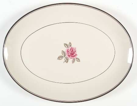 Huntington Rose 16" Oval Serving Platter