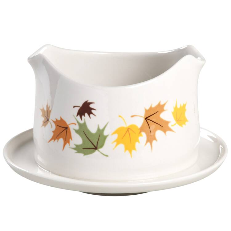 Indian Summer Gravy Boat with Attached Underplate