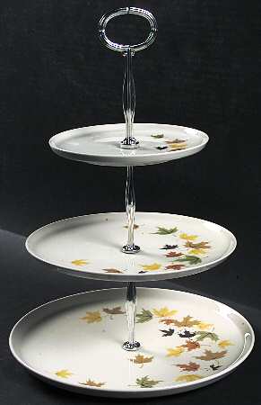 Indian Summer 13 7/8"-14 1/4" 3-Tiered Serving Tray(DP,SP,BB) HC