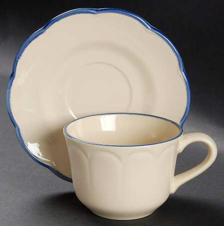 Intrigue Flat Cup & Saucer Set