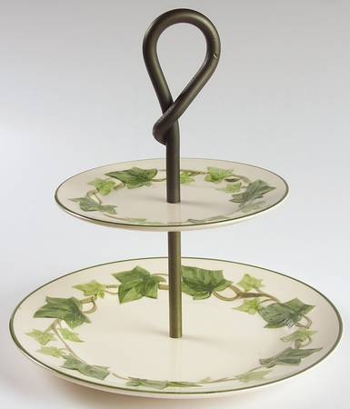 Ivy (American) 2 Tiered Serving Tray (Lunch & Bread/Butter Plate)