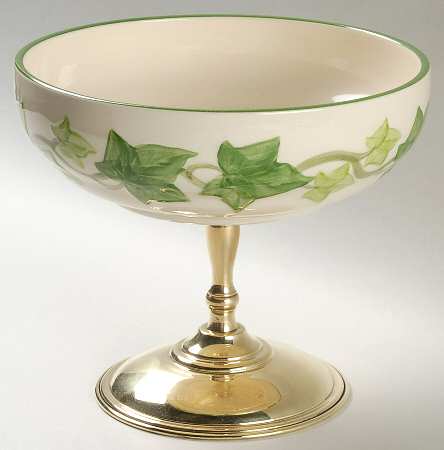 Ivy (American) Nut Bowl with Metal Foot