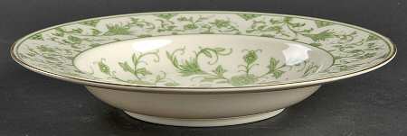 Lorraine Green Rim Soup Bowl