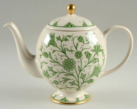 Lorraine Green Teapot & Lid