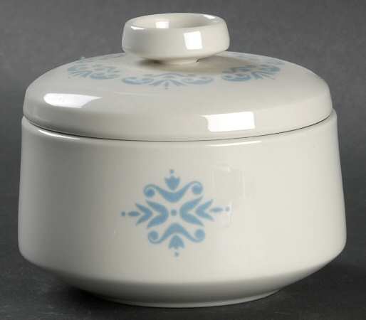 Medallion Blue Sugar Bowl & Lid