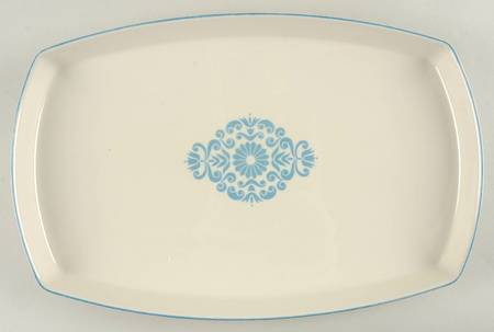 Medallion Blue 14" Oval Serving Platter