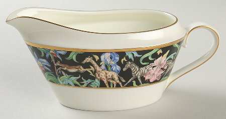 Menagerie Black Gravy Boat