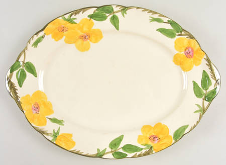 Meadow Rose 14" Oval Serving Platter