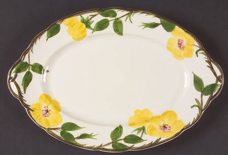 Meadow Rose 12" Oval Serving Platter