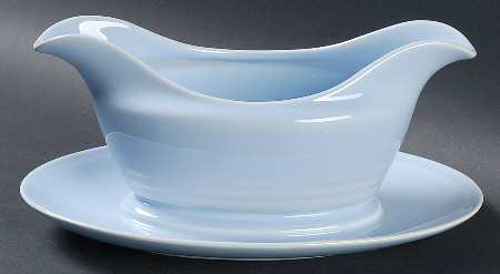 Montecito Blue Gravy Boat with Attached Underplate