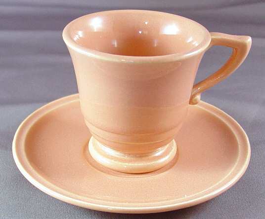 Montecito Coral Footed Demitasse Cup & Saucer Set