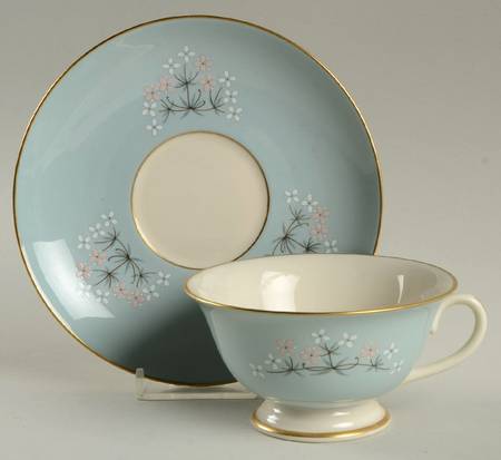 Montecito (Fine China) Footed Cup & Saucer Set by Franciscan