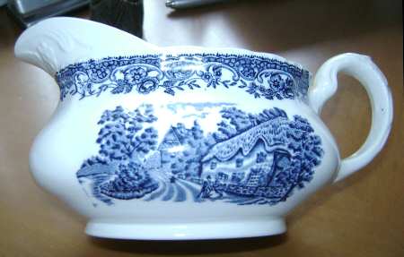 Olde England Blue Gravy Boat