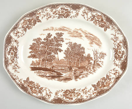 Olde England Brown 12" Oval Serving Platter
