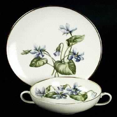 Olympic Flat Cream Soup Bowl & Dessert Plate/Saucer Set