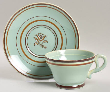 Padua Celadon Footed Cup & Saucer Set