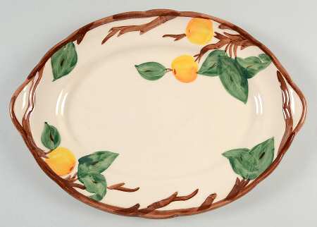 Peach Tree 14" Oval Serving Platter