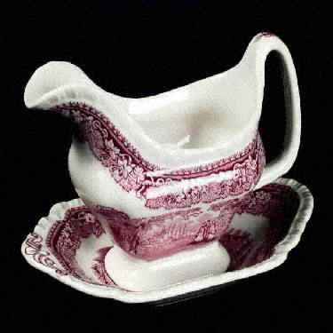 Pink Vista Gravy Boat & Underplate