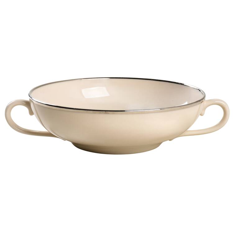 Platinum Band Flat Cream Soup Bowl