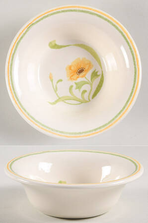 Poppy (Yellow Flowers) Fruit/Dessert (Sauce) Bowl