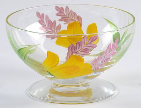 Poppy (Yellow & Purple Flowers) Glassware Sherbet