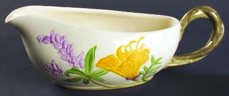Poppy (Yellow & Purple Flowers) Gravy Boat