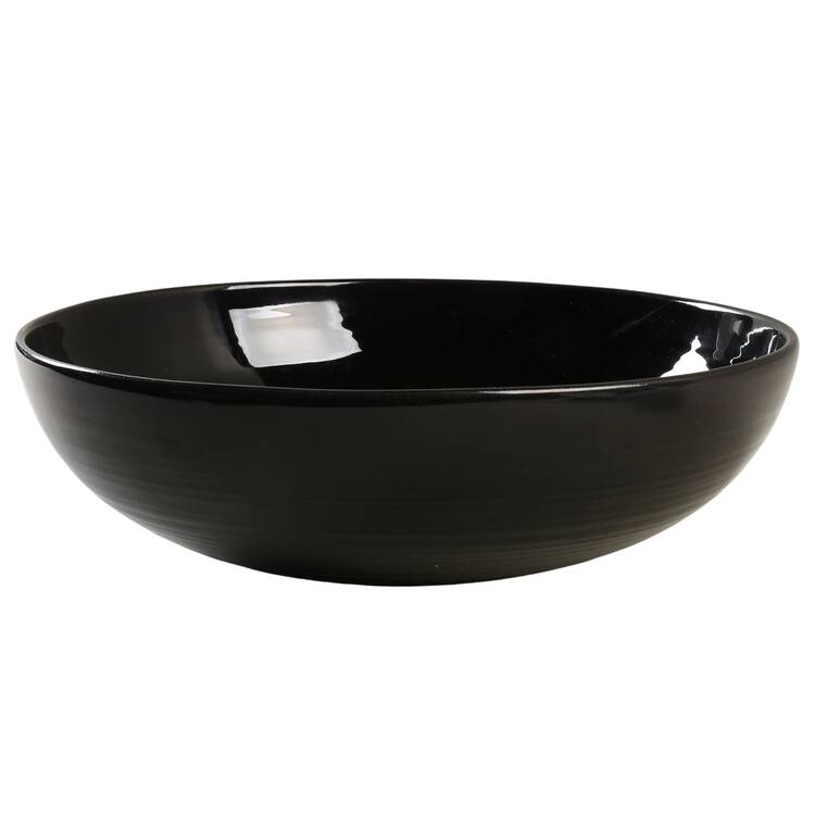 Reflections Black 9" Round Vegetable Bowl