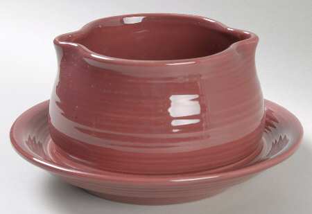 Reflections Burgundy Gravy Boat with Attached Underplate