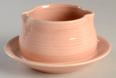 Reflections Peach Gravy Boat with Attached Underplate
