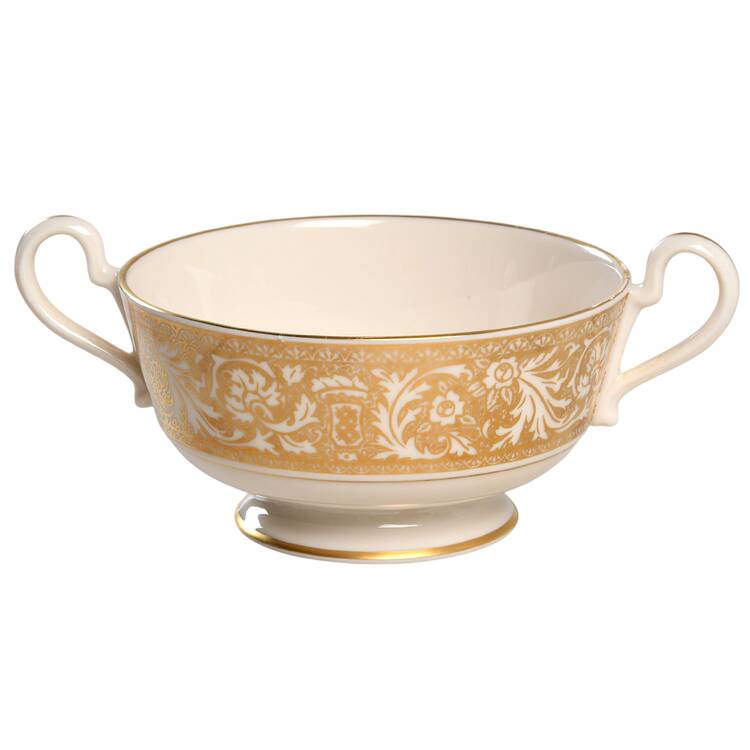 Renaissance Gold Footed Cream Soup Bowl