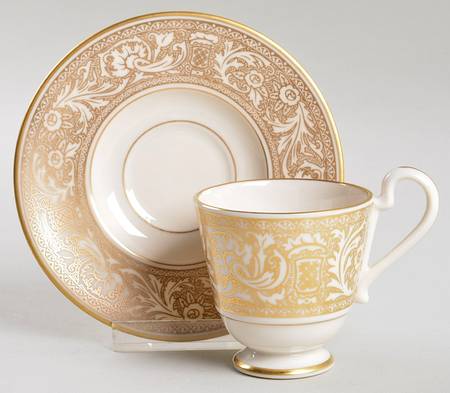 Renaissance Gold Footed Demitasse Cup & Saucer Set