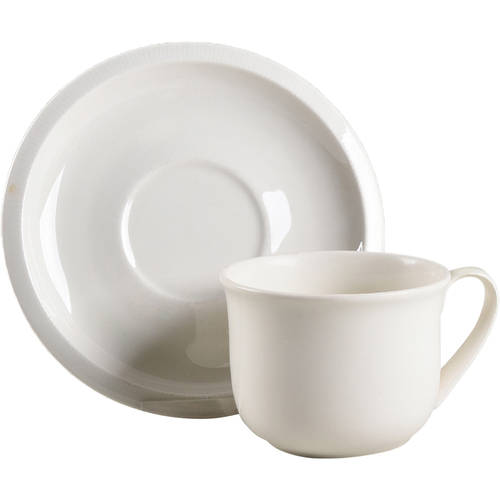 Sea Sculptures White Flat Cup & Saucer Set