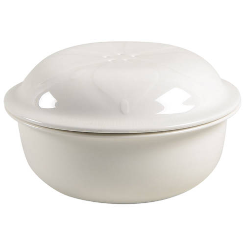 Sea Sculptures White Individual Casserole & Lid
