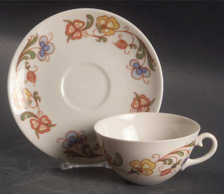 Shasta Flat Cup & Saucer Set by Franciscan