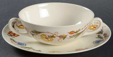 Shasta Flat Cream Soup Bowl & Saucer Set