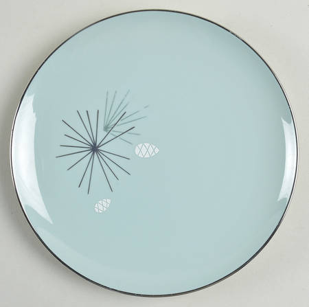Silver Pine Dessert Plate/Cream Soup Saucer for Flat Bowl