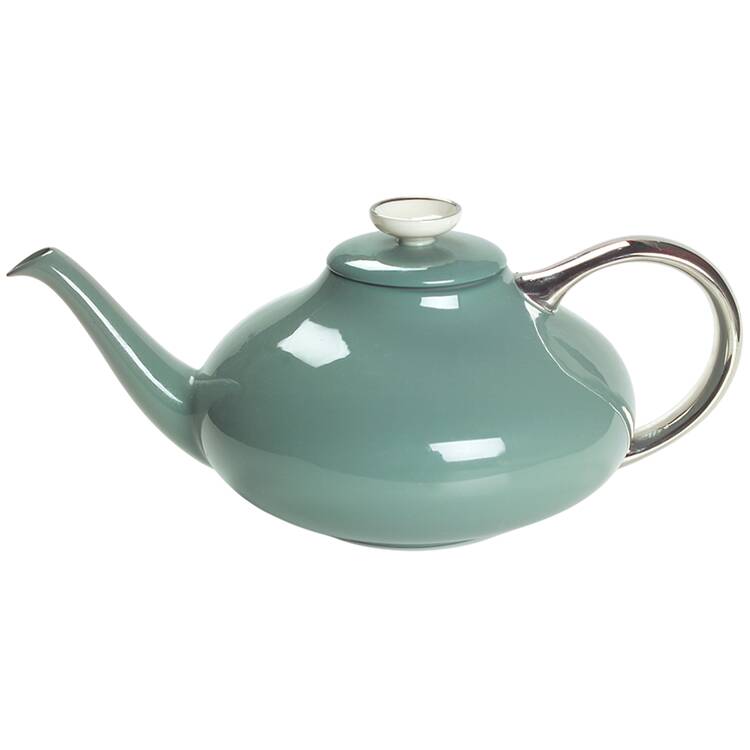 Spruce (Platinum Trim) Teapot & Lid