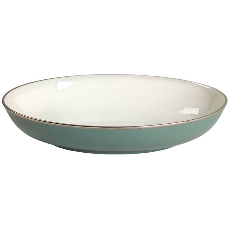 Spruce (Platinum Trim) 8" Oval Vegetable Bowl
