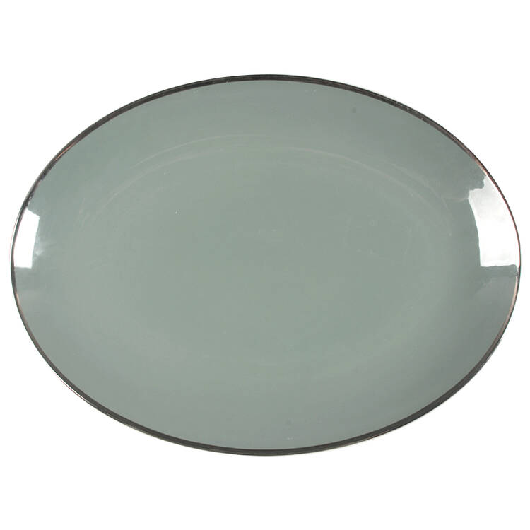Spruce (Platinum Trim) 16" Oval Serving Platter