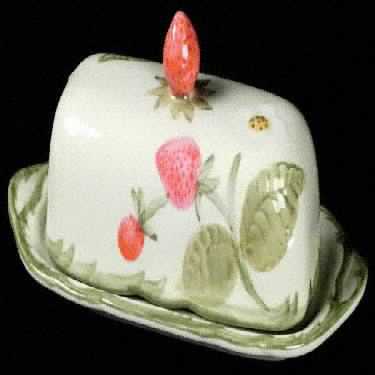 Strawberry Fair 1/4 Lb Covered Butter Finial Top