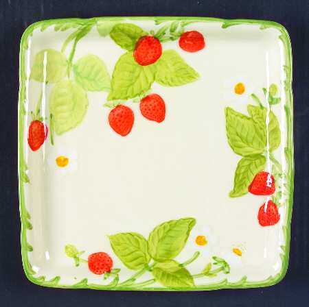 Strawberry Fair Square Microwave Tray