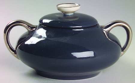 Teak (Platinum Trim) Sugar Bowl & Lid